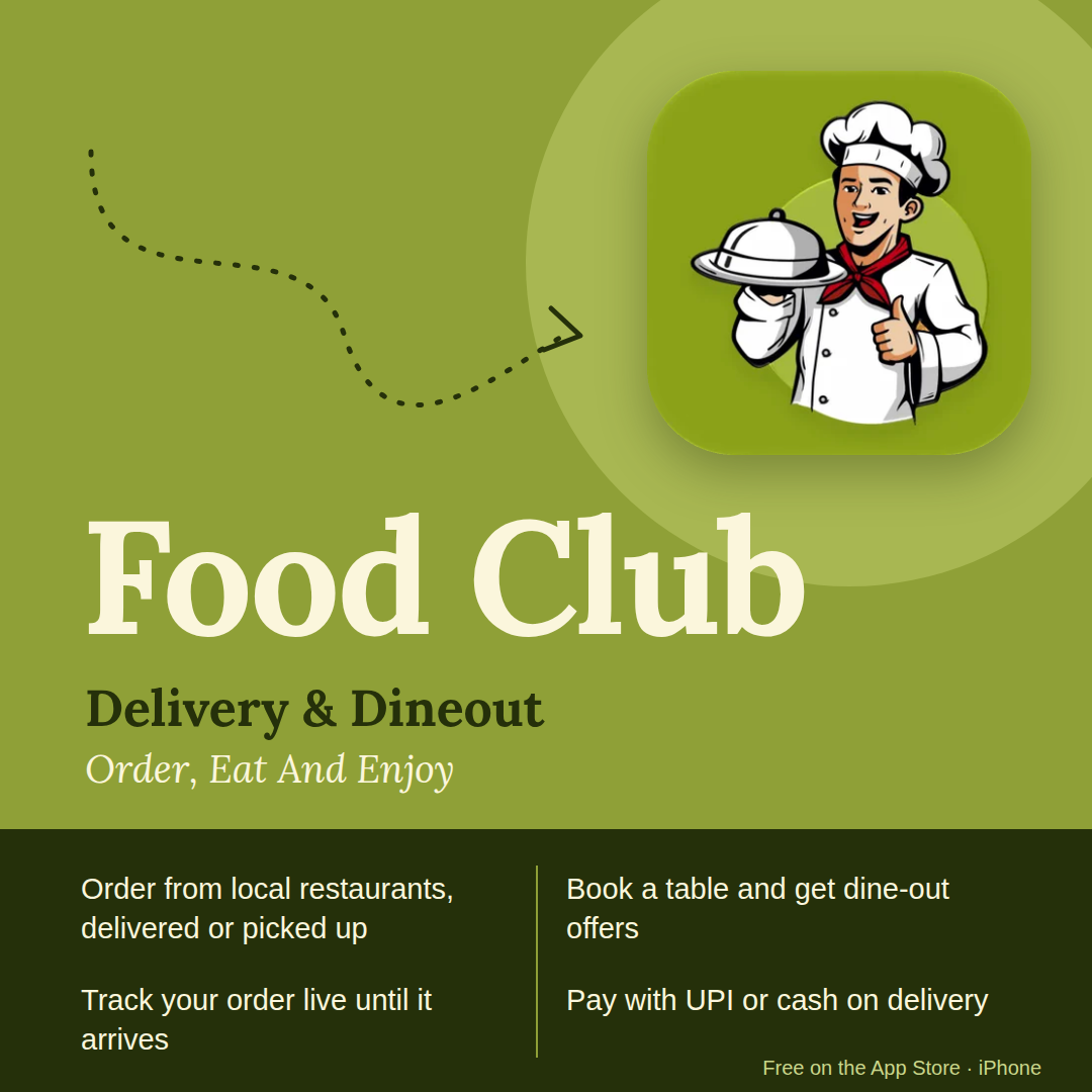 Food Club delivery and dineout app