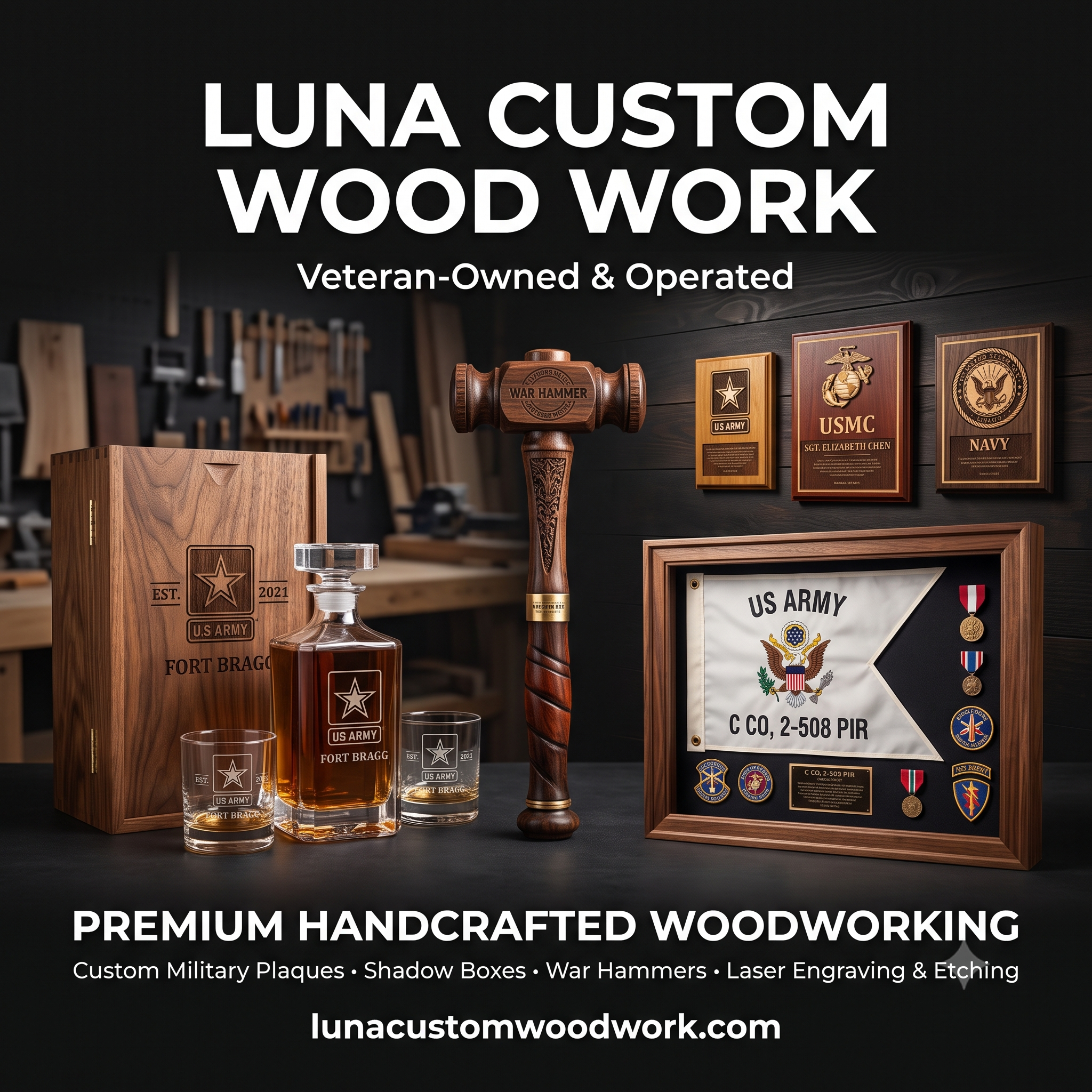 Luna Custom Wood Work website